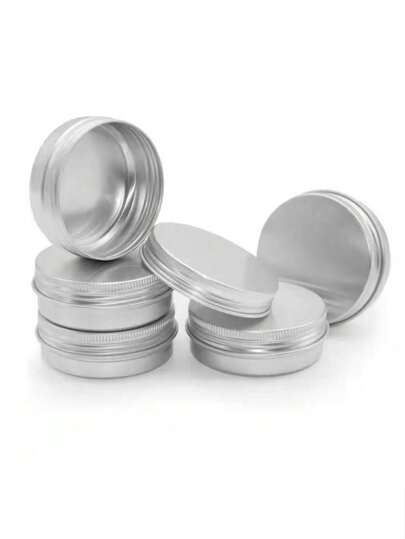 12 حزمة غطاء برغي وبطاقات هوية علب معدنية ألمنيوم قابلة لإعادة التعبئة ، حاويات سفر محكمة الغلق ، علب معدنية محمولة للبلسم الشفاة والكريمات والشموع الصغيرة وحاويات الحمام والحرف اليدوية