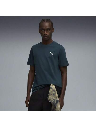 Puma قميص تي-شيرت قصير الأكمام بطاقم رقبة مجدولة - الضروريات للرجال 63292075