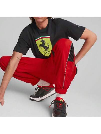 Puma قميص تي شيرت بأكمام قصيرة من سلسلة السباق، بياقة مصنوعة من المحبوك، 53817501