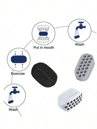 3 قطع مدرب عضلة الفك السفلي للياقة البدنية ، مدرب عضلات الوجه ، جهاز تمرين المضغ السيليكون ، قطعة واحدة باللون الأسود ، قطعة واحدة باللون الأبيض ، قطعة واحدة باللون الرمادي ، ومجموعة ثلاث قطع باللون الأسود والأبيض والرمادي ، تمارين الفك ، المضغ ، كرة اللي