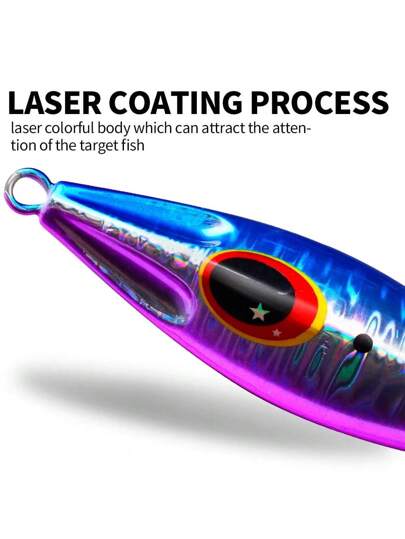 قطعة واحدة 30جم طعم سمك معدني متوهج، طعم سمك بحري حيوي ذو حركة واقعية، طعم سمك متأرجح بطيء الإنزلاق للمصائد الليلية