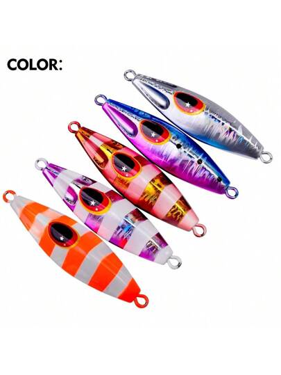 قطعة واحدة 30جم طعم سمك معدني متوهج، طعم سمك بحري حيوي ذو حركة واقعية، طعم سمك متأرجح بطيء الإنزلاق للمصائد الليلية