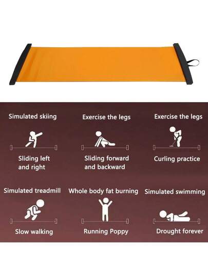 لوح انزلاق داخلي 140 سم / 200 سم، لوح تدريب للياقة البدنية ، تزلج سرعة الرجل، خسارة الوزن، حصيرة التزلج ،تدريب اليوغا، لوح التوازن