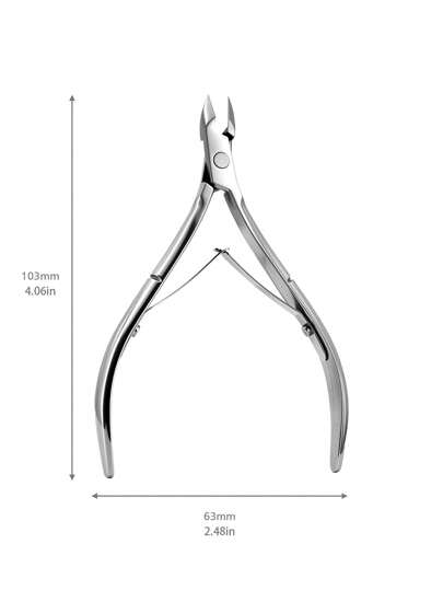 3 قطع مقصات فضية D501 لبشرة الأظافر، مقص لبشرة الأظافر من الفولاذ المقاوم للصدأ، أداة إزالة البشرة الميتة، منقاش مناظر للقدم شكل مخلب النسر، أدوات منيكير DIY ملحقات