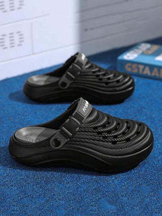 صنادل صيفية متعددة الاستخدامات للرجال، سميكة الأساس، مضادة للانزلاق، مغلقة الأصبع، قابلة للتنفس