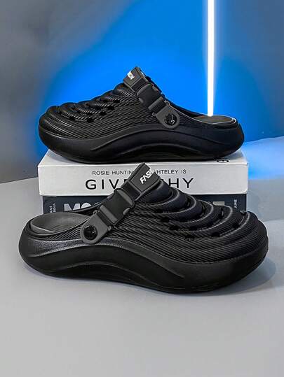 صنادل صيفية متعددة الاستخدامات للرجال، سميكة الأساس، مضادة للانزلاق، مغلقة الأصبع، قابلة للتنفس