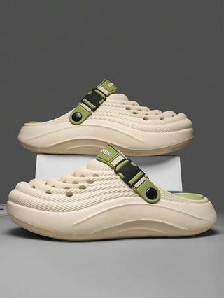 نعال سهلة الارتداء للرجال سميكة الوحدة غير قابلة للانزلاق وقابلة للتنفس، صنادل مريحة للارتداء طوال الصيف