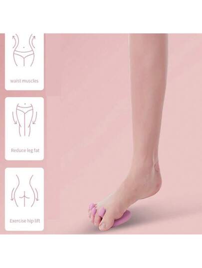 زوج من الدعامات الملونة الوردية لتمارين تقوية القدم والساق، منع تشوهات القدم، مناسب للاستخدام المنزلي والتمارين اليومية