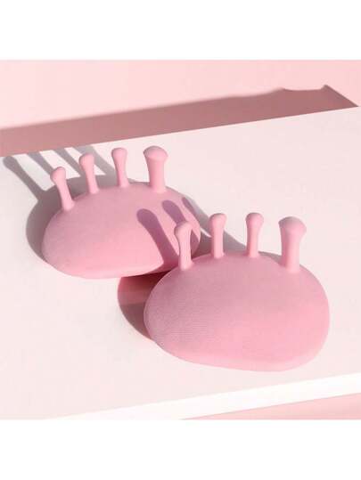 زوج من الدعامات الملونة الوردية لتمارين تقوية القدم والساق، منع تشوهات القدم، مناسب للاستخدام المنزلي والتمارين اليومية