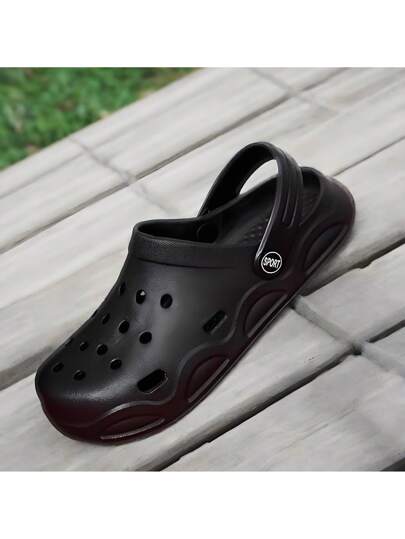 صنادل مفرغة كاجوال بطبقة واحدة مناسبة للجنسين، نعال شاطئية تنفس للرجال والنساء، مناسبة للاستخدام المنزلي والحدائق والخروجات الصيفية الخارجية، مصنوعة من مادة EVA