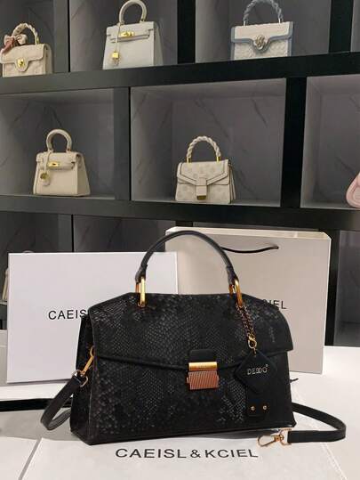 حقيبة كتف/رسول على شكل ثعبان عالية الأناقة للنساء ذات طابع فريد موضة متأنقة، حقيبة تفضيل للاستخدام اليومي