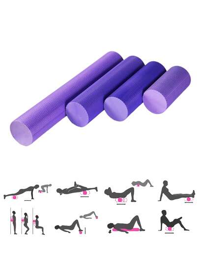 قطعتان: أسطوانة إسفنجية، جهاز تدليك لاسترخاء العضلات، معدات يوغا بعمود لياقة بدنية، عمود يوغا بلون واحد، أسطوانة تدليك للياقة البدنية، مناسبة لاسترخاء العضلات، والتمارين الرياضية، واللياقة البدنية.