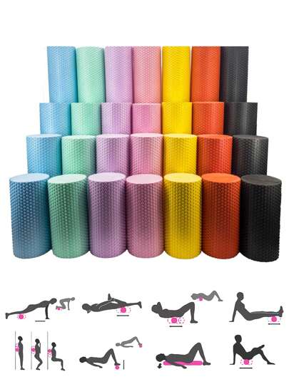 قطعتان: أسطوانة إسفنجية، جهاز تدليك لاسترخاء العضلات، معدات يوغا بعمود لياقة بدنية، عمود يوغا بلون واحد، أسطوانة تدليك للياقة البدنية، مناسبة لاسترخاء العضلات، والتمارين الرياضية، واللياقة البدنية.