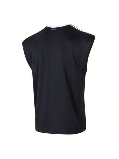 Adidas ملابس علوية كرة سلة بلا أكمام برقبة مستديرة، تي شيرت تدريب للرجال IW6672