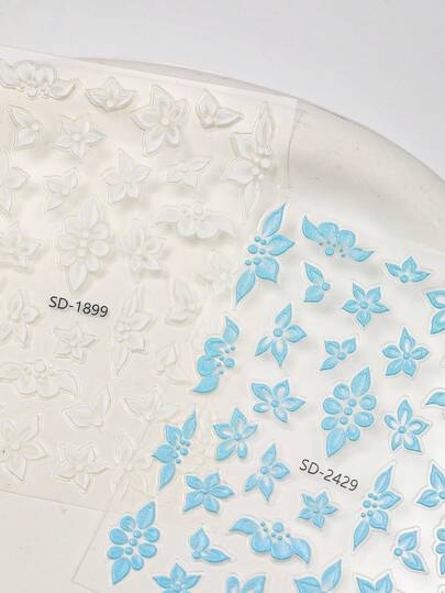 6 لصاقات أظافر بتصميم الأزهار الملونة، بتلات الكرز الياباني والكوري أنيق وأنيق، ملصقات لتزيين الأظافر، منتجات الأظافر للسيدات والفتيات، هدايا المناسبات