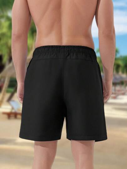 سروالك السباحة للرجال MADHERO مزود بجيوب سحاب، جاف سريع التجفيف، بنمش من الداخل