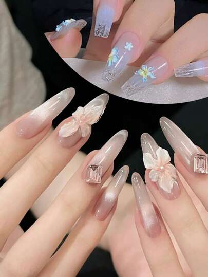Beautizon Nailartlab قالب سيليكون مزخرف ثلاثي الأبعاد بزهرة واحدة لفن الأظافر بطراز Y2K الإبداعي المنحوت