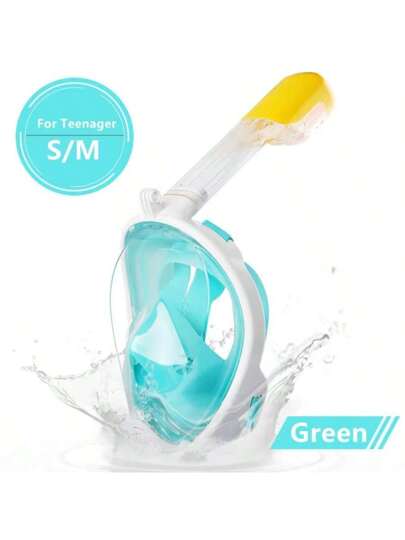 قناع غوص بسيليكون للبالغين طراز كامل جاف، معدات سباحة وغوص