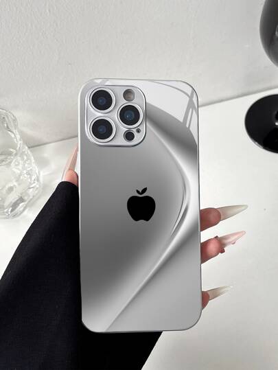 غطاء هاتف حماية من الزجاج المقسى عالي الجودة، بتصميم منحني مُدرج، مُضاد للسقوط، مناسب للجنسين، متوافق مع أجهزة 16 Pro Max/15 Pro/14 Pro Max/11/XS Max/7 Plus، و Galaxy S25 Ultra/S24 FE/S23+/S22 Ultra/S21 FE، بتصميم بسيط ثلاثي الأبعاد بشكل تفاحة للأعمال