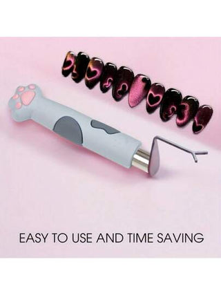 طقم أداة مغناطيس عين القطة الخاصة جدا، مشبك ورق فائق القوة، مغناطيس قلب ثلاثي الأبعاد لعمل أشكال القلب على الأظافر ، أدوات وإكسسوارات أظافر