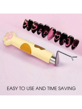 طقم أداة مغناطيس عين القطة الخاصة جدا، مشبك ورق فائق القوة، مغناطيس قلب ثلاثي الأبعاد لعمل أشكال القلب على الأظافر ، أدوات وإكسسوارات أظافر