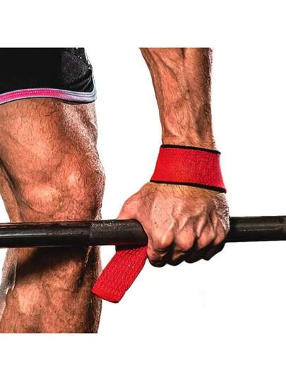 زوج من أربطة رفع الأثقال، قفازات لتقوية القبضة، أشرطة مساعدة لممارسة رياضة رفع الأثقال، أشرطة دمبل مضادة للانزلاق لرفع الأثقال، أشرطة دعم لرفع الجسم