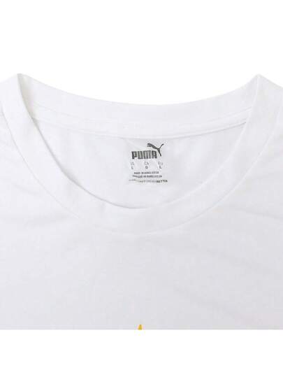 Puma قميص رجالي قصير الأكمام بياقة طاقم مصنوع من التريكو من سلسلة كرة السلة 62482201