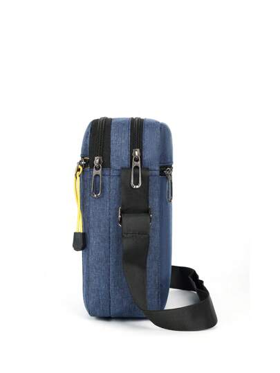 1 حقيبة صغيرة على الكتف لللأولاد بتصميم كاجوال مربع، حقيبة هاتف محفظة حمل المفاتيح، بإغلاق سحاب مناسبة للتسوق والحفلات والعطلات والمناسبات والترفيه والأخرى، هدية مثالية ل الأولاد والطلاب المراهقين