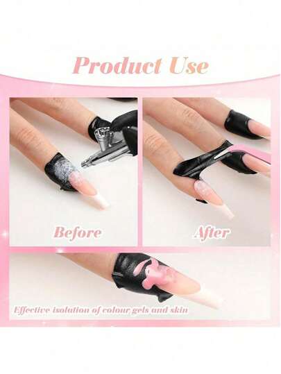 100/50/30/10 ملصق طلاء أظافر منع التسرب، ملصقات شكل U لمنع فيض طلاء الأظافر، أدوات مساعدة لفن الأظافر