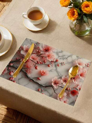 1قطعة/4 قطع/ 6 قطع مجموعة، قماش المطبخ، بسط مائدة كتانية، بساط طاولة زخرفي بسيط، بساط مناسب لرسمة الورد البري الصيني، لديكور غرفة الفندق والمطعم والحفلات، مناسب لديكور أدوات المائدة طوال العام في المنزل
