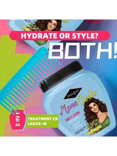 2 قطعة منتج 2 في 1 منعش العناية بالشعر المموج - مرطب ومنعش ذو تأثير طويل الأمد للشعر الطبيعي، مناسب للشعر المموج والمستقيم، يحتوي على زيت الخروع وزبدة الشيا، يجعل الشعر ناعم ومرطب، نسيج خفيف، سريع الامتصاص، أسهل تصفيف، للجنسين بحجم 3.6 أونص (100جم)