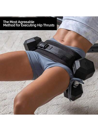 حزام ركبة التمرين، سهل الاستخدام، مانع للانزلاق وواق للورك، بدون أثقال أو بار حديدي أو كيتل بل، مناسب للمنزل والنادي الرياضي والتمارين