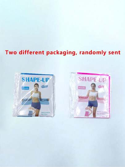 1 قطعة من أربطة الخصر الكبيرة باللونين الأزرق والوردي ، مخصصة للتخسيس أثناء التمرين ، حزام التبخير الوردي للمساعدة على زيادة التعرق ، ملحق لياقة تجهيز اليوغا، بطول 128 سم