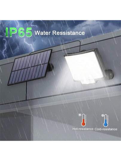 قطعة واحدة من مصباح الحائط الخارجي بالطاقة الشمسية بتقسيم وب- 126 مصباح ليد ، مصباح الحائط الخارجي بالطاقة الشمسية بتفكيك ، مصباح خارجي مقاوم للماء ب- 126 لمبة ليد فائقة السطوع ، سهل التركيب ، بريموت كنترول ، بطارية 1800 ملل أمبير ، عمر بطارية طويل ، مناس