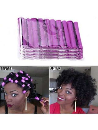 40 قطعة مجموعة أعواد التمويج - صنع موجات وتجاعيد طبيعية مع 4 أحجام من أعواد تمويج الشعر - مثالية للتصفيف والتسريح اليدوي للشعر الطويل