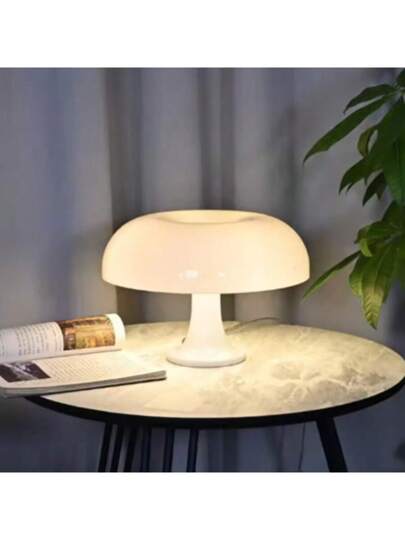 1 قطعة لمبة طاولة ديكورية بشكل فطر LED حديثة بسيطة، قابلة للتخفيف من 3 ألوان، البرتقالي/الأبيض، لمبة طاولة فنية رومانسية حديثة، تعمل بالطاقة عبر USB، إضاءة محيطية لديكور المنزل، مناسبة لغرفة النوم والمعيشة والكافيه