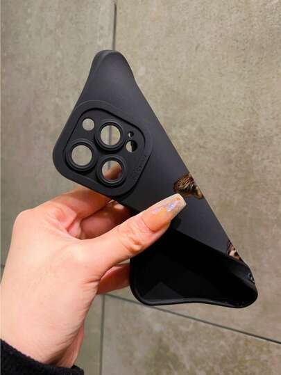 غطاء هاتف TPU ناعم بنمط النمر المخترق مقاوم للسقوط للأجهزة التفاحية، قطعة واحدة