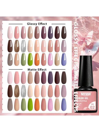 Mtssii مجموعة طلاء أظافر جيل 27 قطعة، طويل الأمد، خالي من الرصاص، نهاية لامعة، وردي أحمر براق شبه دائم للإزالة بالنقع تحت الأشعة فوق البنفسجية، للأظافر الصيفية، تصميم فن الأظافر DIY للديكور ،طقم طلاء الأظافر الهلامي للصالون والاستخدام المنزلي