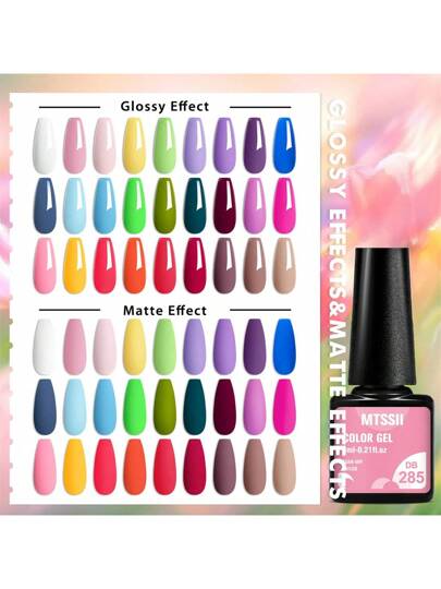 Mtssii 27 قطعة طقم طلاء أظافر جل، طويل الأمد، خالي من الرصاص، تأثير براق، ألوان نيون فلوريسنت وردي ساخن وأحمر نصف دائم يمكن نزعه بالنقع في أشعة الأشعة فوق البنفسجية لأظافر الصيف، تصميمات فن الأظافر DIY للديكور وتلوين الأظافر، طقم مناسب للصالون...