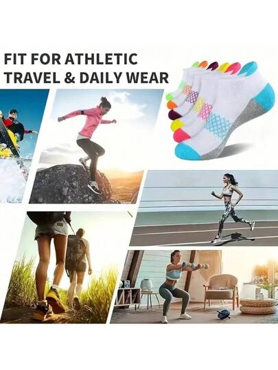 18 زوج جوارب كاحل نسائية برياضية مبطنة 3 أنماط مع مشبك