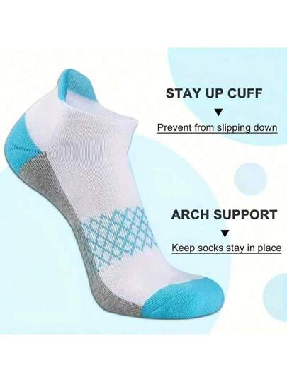 18 زوج جوارب كاحل نسائية برياضية مبطنة 3 أنماط مع مشبك