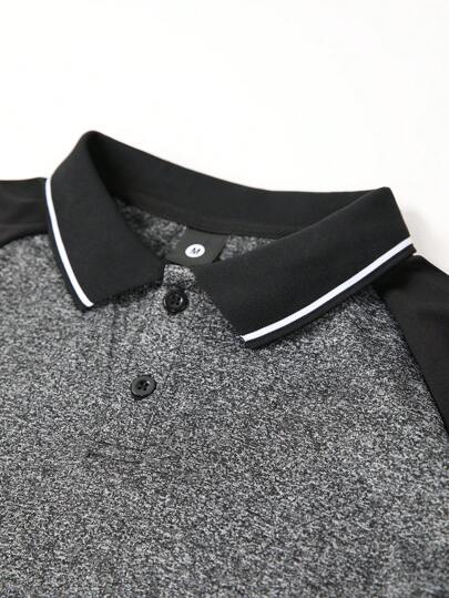 تي شيرت بولو ذو قصة مناسبة للرجل، بلون ملمع وتصميم مرقع، يشكل هدية مثالية للزوج أو الحبيب في الصيف