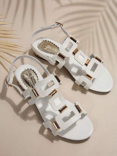 صندل مسطح شبشب ذو لون أحادي أنيق وجذاب لحفلات جميلة للمنزل والمكتب، بتصميم ليمونة لصيف بارد