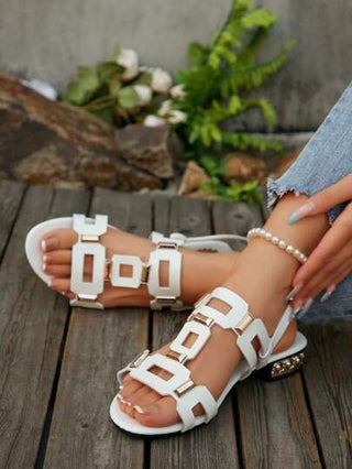 صندل مسطح شبشب ذو لون أحادي أنيق وجذاب لحفلات جميلة للمنزل والمكتب، بتصميم ليمونة لصيف بارد