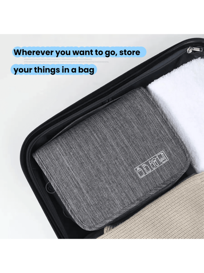 حقيبة أدوات تواليت محمولة أحادية الجنس 1 قطعة ، منظم مستحضرات تجميل مضاد للماء، تخزين منفصل للأمور الجافة والرطبة للسفر والعمل