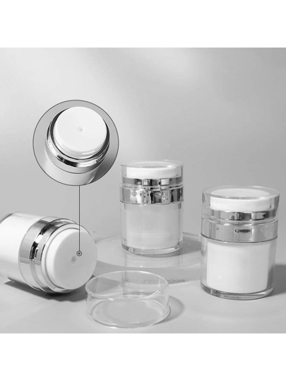 1 قطعة برطمان كريم أكريليك ضغط فراغي سعة 15/20/30/50/80/100 مل ، برطمان غطاء كامل للكريمات والغسولات ،للسفر والتنزه والمنزل والحمام والغرفة ، اكسسوارات للسفر والأعراس والحفلات وأعياد الميلاد ، هدايا للرجال والنساء والأصدقاء وأعياد الميلاد وأعياد...