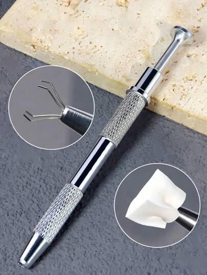 مجموعة 1 مشبك إسفنجة للأظافر و50 إسفنجة للتطبيق، مشبك إسفنجة ذهبي وفضي، أداة إسفنجية لالتقاط طلاء الأظافر ومستحضرات التجميل وإزالة الأوساخ، أدوات مانيكير، أدوات صالون الأظافر 101/102 قطعة