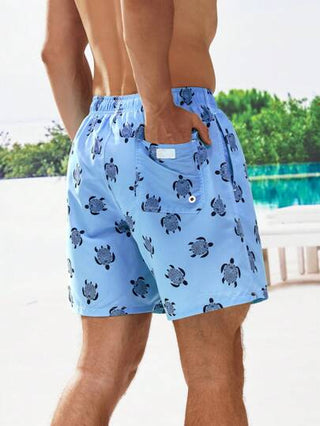 Manfinity Swimmode شورتات صيفية كاجوال فضفاضة مطاطية للرجال