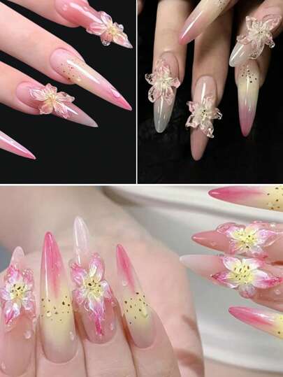 Beautizon Nailartlab 1 قالب فني ثلاثي الأبعاد للأظافر مزخرف بزهور، قالب سيليكون مزخرف بزهور للطباعة الفنية على الأظافر DIY، أدوات الأظافر، منتجات أظافر قابلة للارتداء لصالون الأظافر