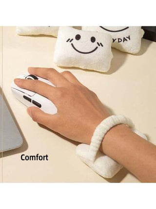 وسادة معصم صغيرة لوسادة الفأرة ذات نمط عشوائي ، وسادة مسند معصم مضادة للاحتكاك لحماية المعصم أثناء كتابة على لوحة المفاتيح ، مناسبة للاستخدام المكتبي